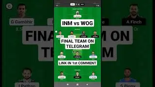 inm vs wog dream11 prediction today || inm vs wog dream11 team || legends league #shorts #dream11