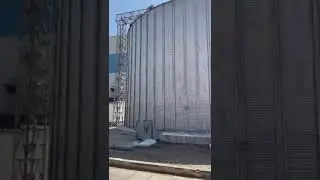 Grain storage silo of 12500 MT capacity. Air blower at bottom. Fumigation of silo with ALP. #silo