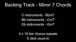 Bbm7 Chord Backing Track for C instruments