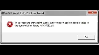 Fix Error Advapi32 dll When Install Office 365 on Windows 7