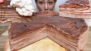 【生チョコミルクレープ🍫】ASMR 日本語字幕