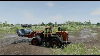 Heavy Loader Rescues a Stuck Car