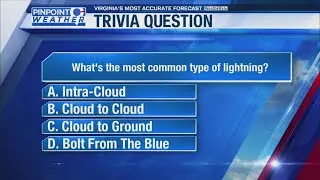 WFXR Weather Trivia: Most common type of lightning