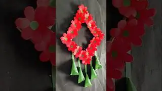 Beautiful paper flower wall hanging craft/#shorts #craft #diy #ideas
