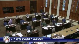 FY 2018 Budget Session - August 23, 2017