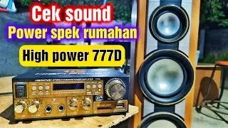 High power 777D spek miniatur bass glerr cek sound miniatur sound system