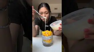 pudding z mango, kleistego ryżu i nasion chia 🥭 #szorty