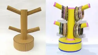 How to make Bangle Stand at home | Cardboard Best Craft idea 