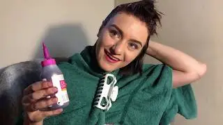 Dying my hair Cherry Red with Box Dye and no gloves