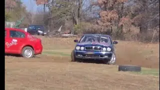 Throwing the Jaguar XJ8 around at the cheap car battle 