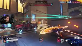 trying out the fire lady in Overwatch