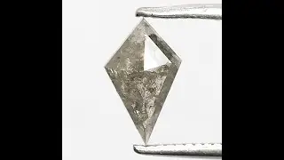0.72 CT Kite Shape Salt and Pepper Diamond: Natural Brownish Grey Loose Diamond
