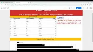 How to use COALESCE function using Calculated Field in Looker | How to get another column value