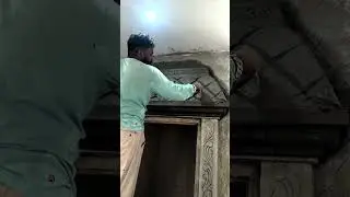 Poojai room design cement work