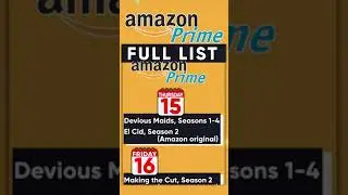This Week Amazon Prime Full List of Premieres (07/11 - 07/17) #shorts