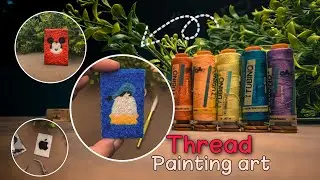 Asmr | Thread painting art | string art paintings using thread