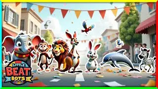 Animal Parade Song | Learn Motor Skills | Learn Animals  | Fun Learning Songs For Kids