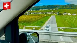 Switzerland Driving 🇨🇭Rolle to By Road go Geneve Roads trip unforgettable | #visit #4k #travel #top 