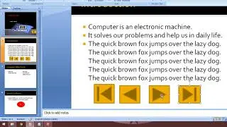 How to create Action button in PowerPoint 2007 Hindi Urdu | Ms PowerPoint Advance