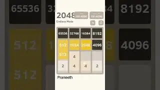 2048 High Score 4x4 in one tile (131072) till now #2048 #highscore