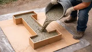 Cement and cardboard - A simple yet unique garden idea you shouldn't miss