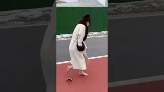 A woman lost her high heels on the street #asmr