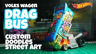 Custom Hotwheels VW Drag Bus #doodleart #customhotwheels #vwdragbus
