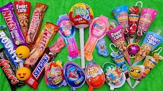 ASMR Most Popular Candys / some lots of colorful rainbow lollipop candy / unpacking chocolate eat