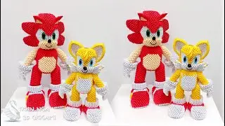 big size 3d origami Sonic the Hedgehog P2 | gran tama&ntilde;o 3d origami Sonic el erizo
