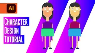 Female Character Design in Adobe illustrator Tutorial