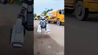 Transformer robot + tank truck,#youtubeshorts,#shortsvideos