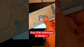 Get cash in Manila 🇵🇭 Fee free ATM 💸 #travelphilippines