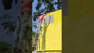 how to apply Diwali par paint kaise kiya Jata Hai roller se new Nimbu Pila#shorts