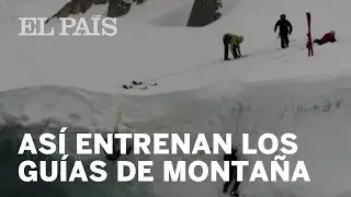 As&iacute; entrenan los gu&iacute;as de monta&ntilde;a para auxiliar a personas atrapadas en grietas
