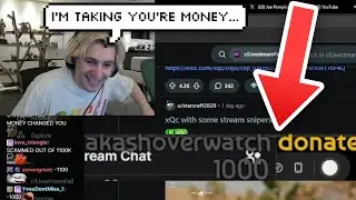 xQc в шутку обманывает своего зрителя, пожертвовав 1000 долларов на саморекламу своей музыки