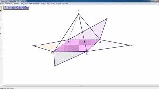 Hướng dẫn cách dùng Geometer's Sketchpad mở mặt bên hình chóp tứ giác