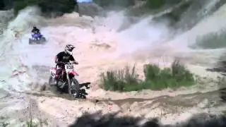 Crf250r and yfz450 berm rippin