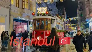 Istanbul Night Walk 🇹🇷Istiklal Street [4K]#turkey #istanbul #walkingtour #travel  #fyp #tourism 