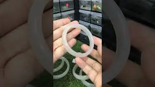 CODE: AB535 A/B/C/D/E Small Size White Agate Bangle