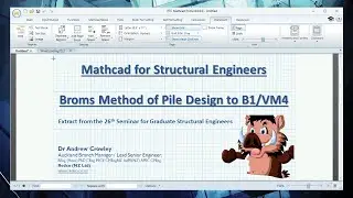 MathCad for Structural Engineers: Broms Method of Pile Design to B1/VM4