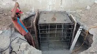 embedded plates foundation Excevation,pcc, Ms bolt and plate fixing as per level complete procedure.
