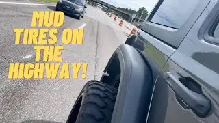THIS IS WHAT 37 INCH MUD TIRES SOUND LIKE ON THE HIGHWAY!!