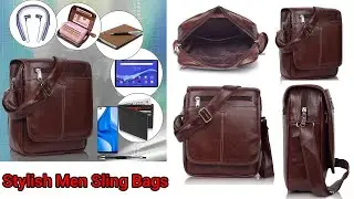Stylish Men Sling Bags | Brown Men Sling Bag Unboxing 