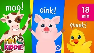 Sing Along with Farm Animals and More Kids Songs | Nursery Rhymes with Lyrics | Mini Kiddie