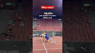 EPIC 100m Showdown: Olympic Champions Duplantis vs Warholm! #running #athletics