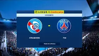 Strasbourg vs Paris Saint-Germain | 2019-20 Ligue 1 | PES 2020