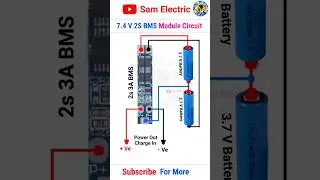 7.4 V 2s BMS Connection l 2s BMS Wiring circuit l #electronic #electrical #shorts #shortsvideo