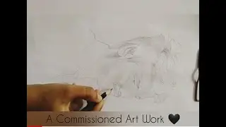 // Lightly Drawn Outline Portrait Work for Beginners // Comissioned Art 🎭 📝