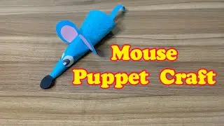 Mouse Puppet Craft | Art and craft | DIY | Paper crafts | Easy for Kids