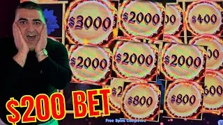 MASSIVE JACKPOTS On Dragon Link Slot At $200 Spins !